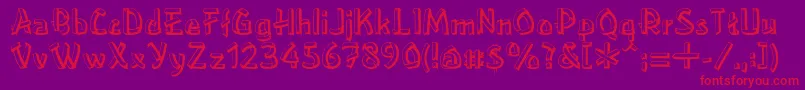 Campfire Font – Red Fonts on Purple Background