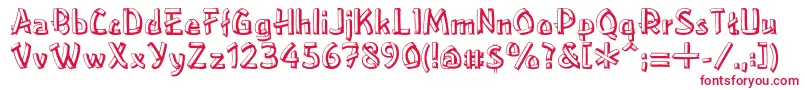 Campfire Font – Red Fonts on White Background