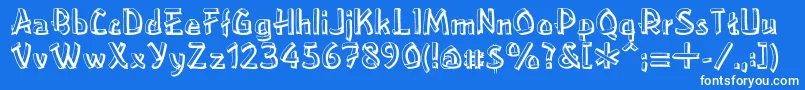 Campfire Font – White Fonts on Blue Background