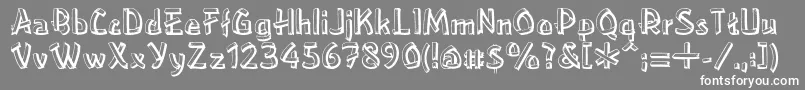 Campfire Font – White Fonts on Gray Background