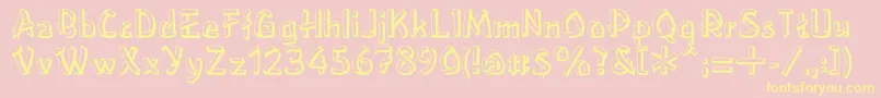 Campfire Font – Yellow Fonts on Pink Background