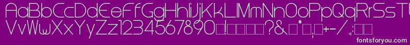 Steinerlight Font – Green Fonts on Purple Background