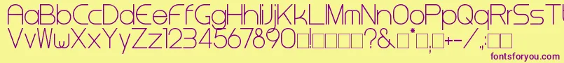 Steinerlight Font – Purple Fonts on Yellow Background