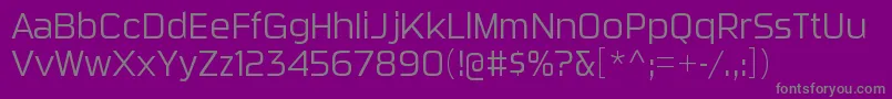 フォントSuigeneriscdltRegular – 紫の背景に灰色の文字