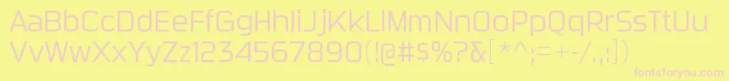 SuigeneriscdltRegular Font – Pink Fonts on Yellow Background