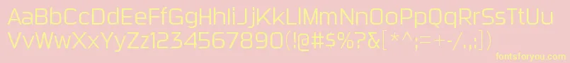 SuigeneriscdltRegular Font – Yellow Fonts on Pink Background