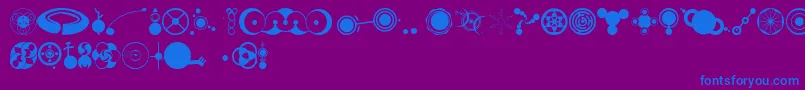 CropbatsAoe Font – Blue Fonts on Purple Background