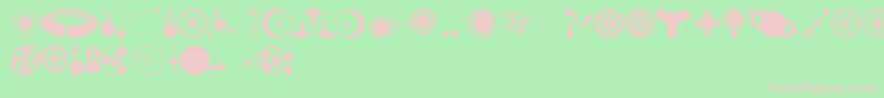 CropbatsAoe Font – Pink Fonts on Green Background