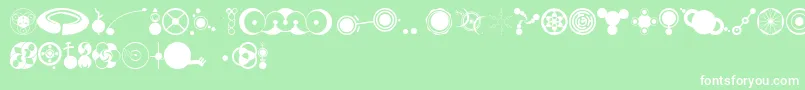 CropbatsAoe Font – White Fonts on Green Background