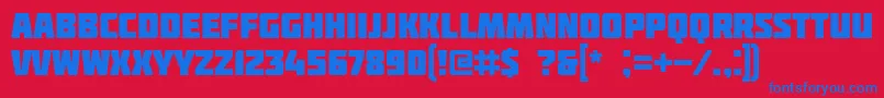Molot Font – Blue Fonts on Red Background