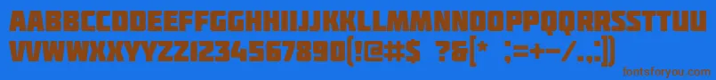 Molot Font – Brown Fonts on Blue Background