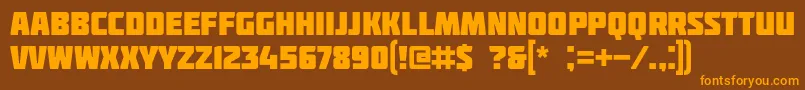Molot Font – Orange Fonts on Brown Background