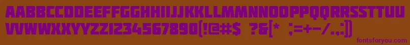 Molot Font – Purple Fonts on Brown Background