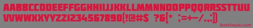 Molot Font – Red Fonts on Gray Background