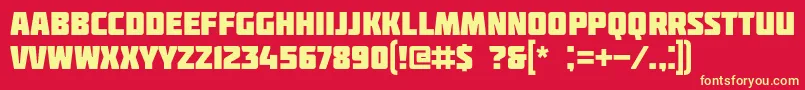 Molot Font – Yellow Fonts on Red Background