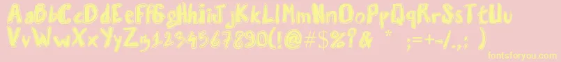 Vaille01 Font – Yellow Fonts on Pink Background