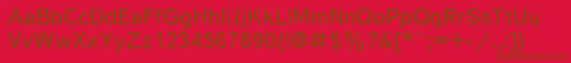 Textbookc Font – Brown Fonts on Red Background