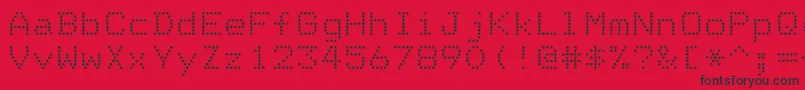 DotriceRegular Font – Black Fonts on Red Background