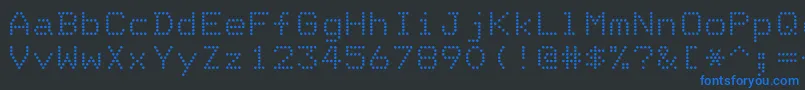 DotriceRegular Font – Blue Fonts on Black Background