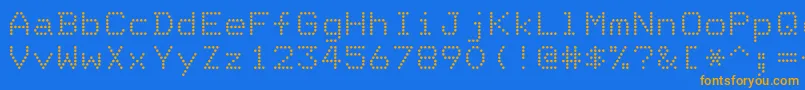 DotriceRegular Font – Orange Fonts on Blue Background