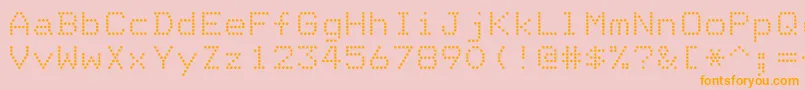 DotriceRegular Font – Orange Fonts on Pink Background