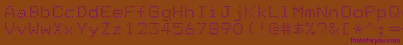 Шрифт DotriceRegular – фиолетовые шрифты на коричневом фоне