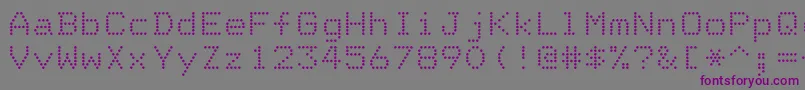 Шрифт DotriceRegular – фиолетовые шрифты на сером фоне