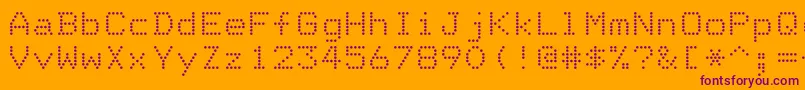 DotriceRegular Font – Purple Fonts on Orange Background