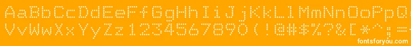 DotriceRegular Font – White Fonts on Orange Background