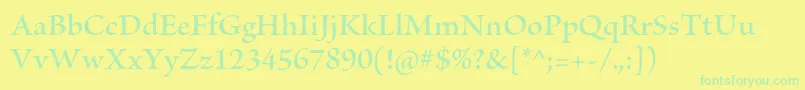 BriosoproSemiboldsubh Font – Green Fonts on Yellow Background