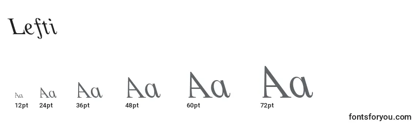 Lefti Font Sizes