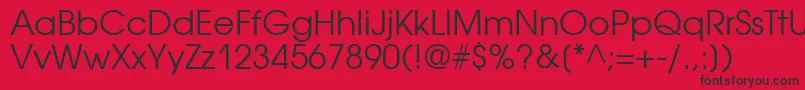 Avantgardectt Font – Black Fonts on Red Background