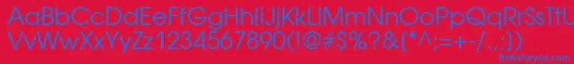 Avantgardectt Font – Blue Fonts on Red Background