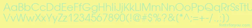 Avantgardectt Font – Green Fonts on Yellow Background