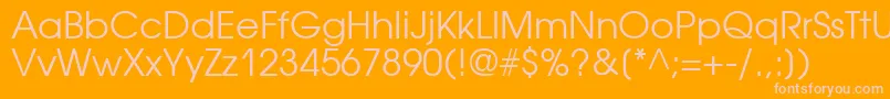 Avantgardectt-Schriftart – Rosa Schriften auf orangefarbenem Hintergrund