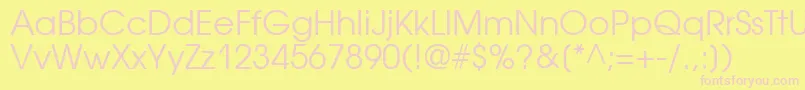 Avantgardectt Font – Pink Fonts on Yellow Background