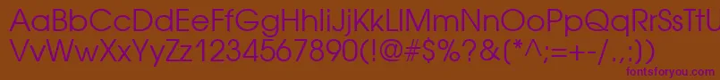 Avantgardectt Font – Purple Fonts on Brown Background