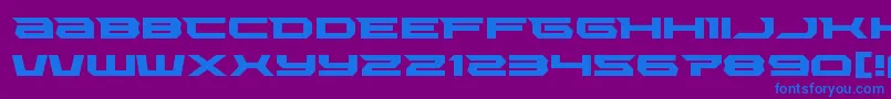 Lethalforceexpand Font – Blue Fonts on Purple Background