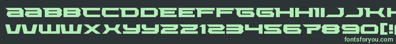 Lethalforceexpand Font – Green Fonts on Black Background