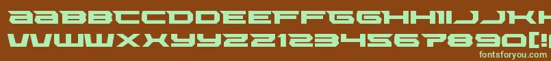 Lethalforceexpand Font – Green Fonts on Brown Background