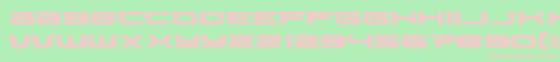 フォントLethalforceexpand – 緑の背景にピンクのフォント
