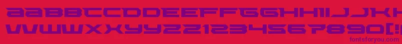 Lethalforceexpand Font – Purple Fonts on Red Background