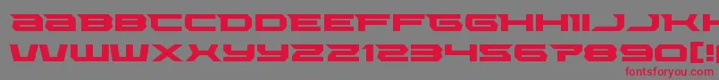 フォントLethalforceexpand – 赤い文字の灰色の背景