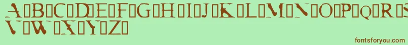 CrackDendrite Font – Brown Fonts on Green Background