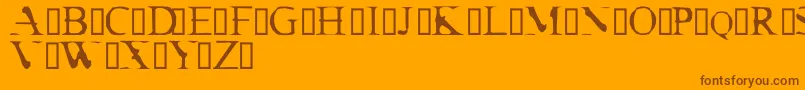 CrackDendrite Font – Brown Fonts on Orange Background