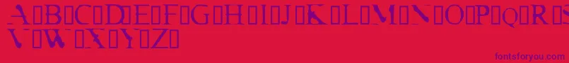 CrackDendrite Font – Purple Fonts on Red Background