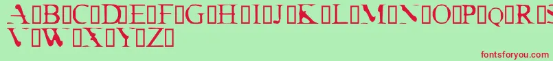 CrackDendrite Font – Red Fonts on Green Background