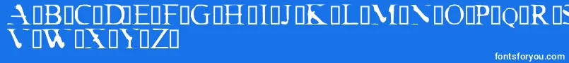 CrackDendrite Font – White Fonts on Blue Background