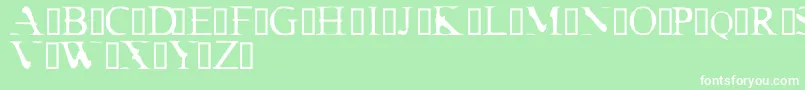 CrackDendrite Font – White Fonts on Green Background