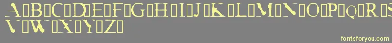CrackDendrite Font – Yellow Fonts on Gray Background